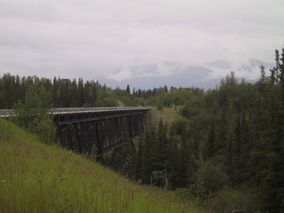 (picture: old railway trestle over kuskulana river)
