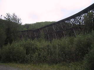 (picture: older railway trestle over gilahina river)