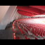 Sea of red and white seats