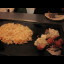 Salmon teppanyaki, and pork, potato, and